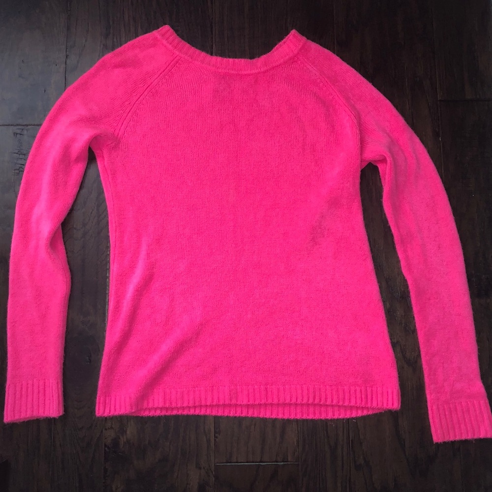 Pink fuzzy sweater